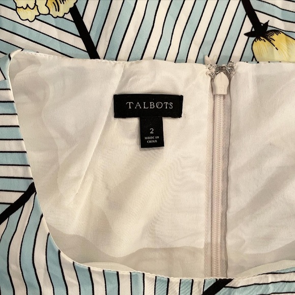 TALBOTS | Rose Print Floral & Stripes Dress - Picture 6 of 6